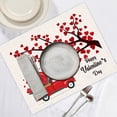 thumbnail image 3 of XKHAZA Valentine's Buffalo Plaid PlaceMats - Love Heart Truck Table Mats Washable Place Mats Valentines Day Anniversary Wedding Holiday Kitchen Dining Table Decoration, 3 of 4