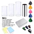 thumbnail image 2 of Lefu Multi Choices Set Electric Acoustic Guitar Slides Slider Tube Picks Cloth Kit, 2 of 4