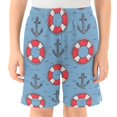 thumbnail image 2 of Anchor Life Buoy Pattern Athletic Shorts Breathable with Comfort Fit Drawstring Casual Sweatshorts X-Large, 2 of 9