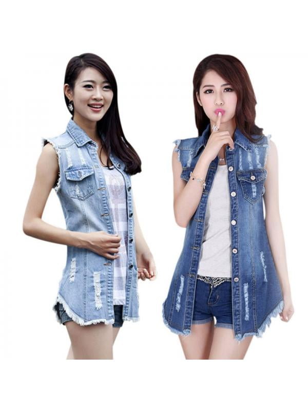 Dokotoo Women's Ruffled Denim Jacket 