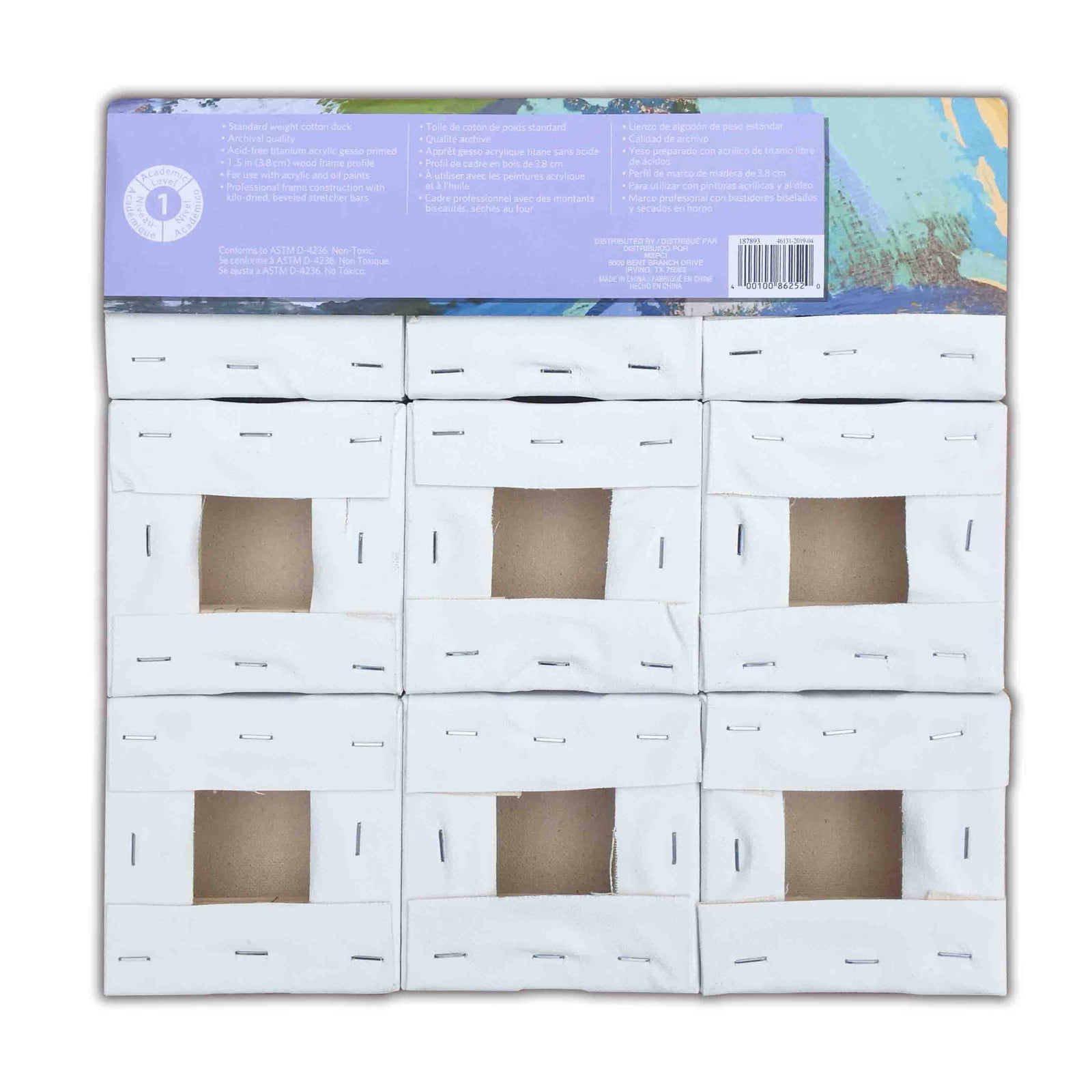 9 Pack Level 1 4" x 4" Deco Canvas by Artist's Loft