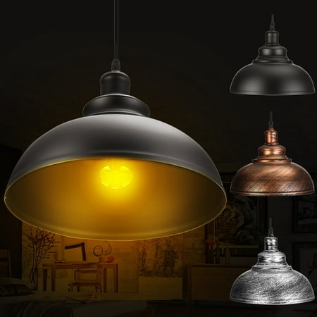 Retro Vintage Industrial Metal Pendant Light E27 Ceiling Lights Lampshade for Kitchen Living Room Counter Dining Room