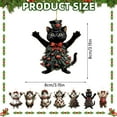 thumbnail image 3 of Whimsical Acrylic Cat Christmas Ornament – Cute Cat Lover Tree Decoration, Funny Holiday Pet Gift, Christmas Cat Decor, 3 of 8