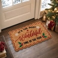 thumbnail image 6 of Christmas Door Mat, Decorative Scalloped Floor Rug, Indoor Outdoor Welcome Doormat, 29.53x17.72inch, 6 of 6