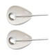 thumbnail image 4 of Cuencos para pesar granos de café con cucharas, recipiente dosificador de cerámica portátil 2 tazones 2 cucharas, 4 of 9