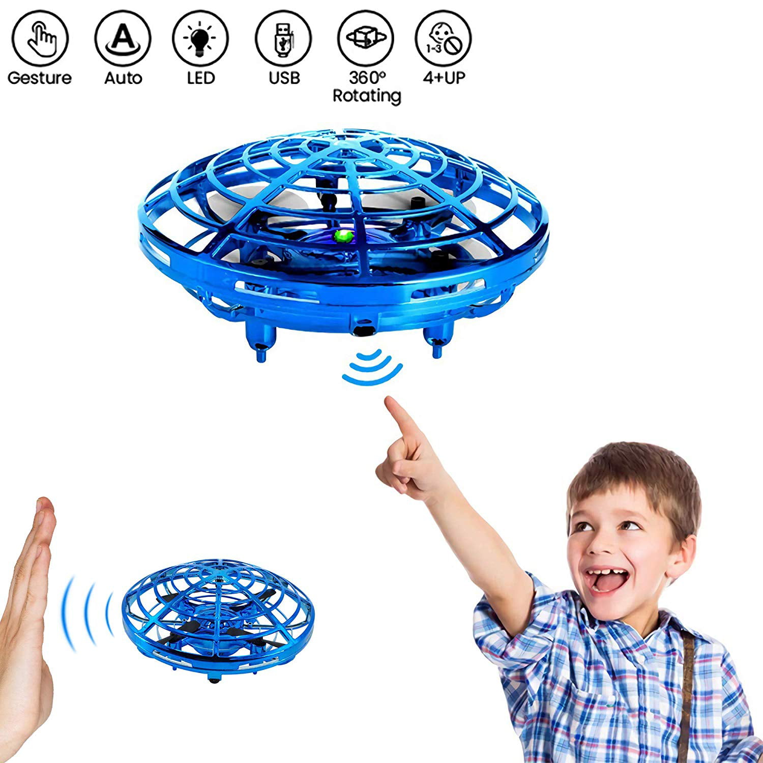 Details about   Mini Drone Quad Induction Levitation UFO Flying Toy Hand-controlled Kids Gift EM 