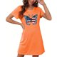 thumbnail image 4 of Camisón corto de talla grande para mujer, camisón de manga corta con estampado de pecho a la moda, camisón para mujer, 4 of 7