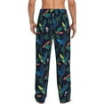 thumbnail image 3 of Uemuo Dinosaur Pattern Men's Wide Leg Palazzo Lounge Pants with Pockets Light Weight Loose Comfy Casual Pajama Pants-Small, 3 of 9