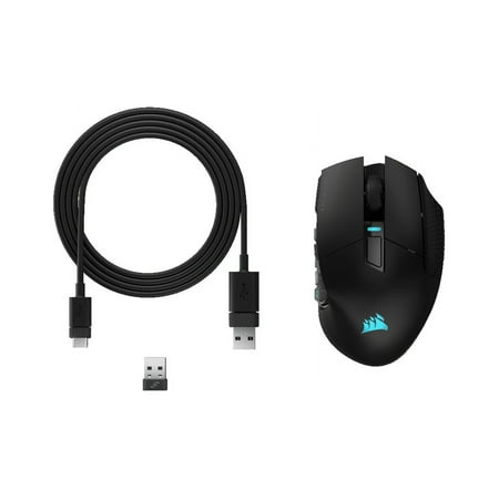 CORSAIR - Scimitar Elite Wireless Gaming Mouse with 16 Programmable Buttons - Black
