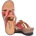 thumbnail image 4 of Josef Seibel Catalonia 01 Women's Leather Wedge Sandal In Orange Size 7, 4 of 6