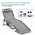 thumbnail image 5 of Patio Folding Chaise Lounge Chairs Set of 2,Outdoor Pool Lounge Chair with 4-Position Reclining Back,Breathable Mesh Seat for Beach, 5 of 7