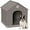 Grey, variant on 26 Inch Dog Houses Resin Small Indoor Outdoor Dog Kennel for All-Weather Use Cozy Shelter for Small Dogs in Home, Garden, or Balcony,Blue