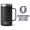 thumbnail image 2 of Taza YETI Rambler 710 ml de acero inoxidable con aislamiento al vacío, color negro, 2 of 6
