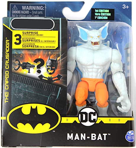 DC MANBAT 4 " Gray Action Figure Orange Pants 3 Accessories Only At Target New 