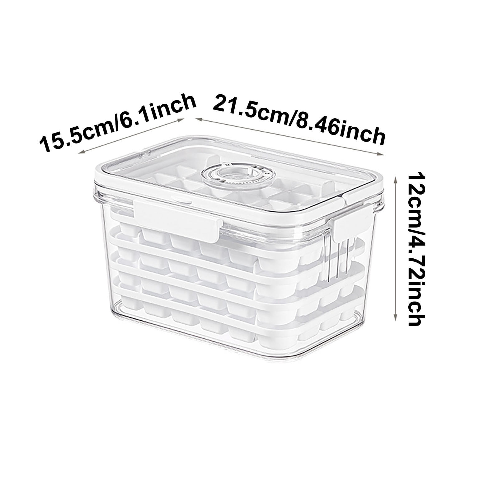 Summer Ice Mold Slow Melt Large Ice Cube Tray with Storage Bin and Lid Stackable Ice Container Box Giant Ice Cube Makerfor Home Bar Party Kitchen