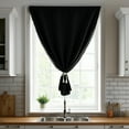 thumbnail image 4 of ZOPZO Hook-and-Loop Fastener Thermal Insulated Blackout Curtains Easy Install for Bedroom, 28x51, Black, 4 of 9