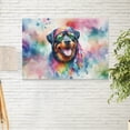 thumbnail image 2 of Hippie Rottweiler Portrait Watercolor Tie-Dye Vintage Styles Horizontal Matte Canvas Poster Rottie Dog Lover Gifts Idea Wall Art Home Decor - 00014, 2 of 5