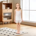 thumbnail image 1 of Satin Sleepwear For Girls Lightweight Summer Tank Top And Shorts PJ For Home And Sleep Without Frills, 1 of 4
