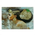 thumbnail image 2 of Egyptian Print Cutting Board, Woman Queen Cleopatra Profile Historical Art Scene with Pyramid Sphinx, Decorative Tempered Glass Cutting and Serving Board, Large Size, Multicolor, by Ambesonne, 2 of 5