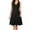 Black, variant on QUNYINEY Solid Dresses for Women Casual Sleeveless A-Line Dress Flowy Empire Waist V Neck Midi Sundress