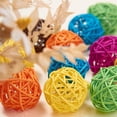 thumbnail image 2 of 2 Inch 6 Colors Wicker Rattan Ball Orbs Vase Fillers for Craft Decorative Balls, 2 of 7