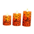 thumbnail image 3 of Elodie Flickering Flameless Candle, Halloween Candle Warm Light Fake Candle LED Pillar 3Pcs Mixed Size, 3 of 8
