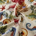 thumbnail image 4 of YIUME Men's Funky Hawaiian Shirt Marine Life Seahorse Octopus Print Button-down Tencel™, 4 of 8