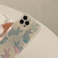thumbnail image 2 of for iPhone Case,Cute Bubble Frame Hollow Cartoon Bunny Clear Soft Shockproof Phone Case (White,iPhone 13 Pro Max), 2 of 5