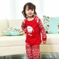 thumbnail image 5 of Christmas Family Pajamas Matching Family Christmas PJs Sets Red Elk Tree Printed Top Sleepwear, 5 of 7