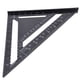 thumbnail image 1 of Transportador, regla triangular de ángulo recto de aluminio negro de 12 pulgadas, regla para carpintería, experiencia incomparable, 1 of 11