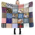 thumbnail image 5 of Customized Blanket with Photos & Text for Mom Dad Baby Family Friends Personalized Picture Blanket for Birthday Christmas for Women Sister Wife Grandma(10 Photos,50x60 Sherpa), 5 of 6