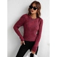 thumbnail image 4 of Women's Fringe Sweaters Cute Boho Tassel Pullovers Fall Fashion Tops Winter Casual Knitwear, 4 of 5