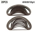 thumbnail image 1 of 20Pcs/Set Assorted Sanding Air Belt Finger Sander Belts 40/60/80/120 Grit, 1 of 10