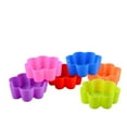 thumbnail image 1 of 6 Pcs Moules à Muffins en Silicone Design Fleur Réutilisables Antiadhésifs (Couleur Aléatoire), 1 of 8