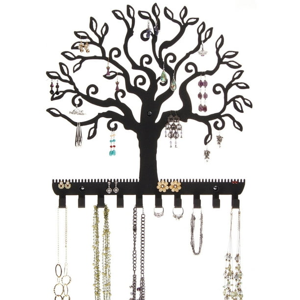 Angelynn S Jewelry Organizer Wall Mount Hanging Earring Holder Necklace Tree Branch Storage Rack Of Life Black Com - Wall Mounted Jewelry Holder Branch Angelynn S Jewelry Organizer Wall Mount Hanging Earring Holder Necklace Tree Branch Storage Rack Of Life Black Com - Wall Mounted Jewelry Holder Branch
