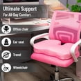 thumbnail image 4 of Mind Reader Memory Foam Seat Cushion with Air-Cloud Technology, Sciatica, Coccyx & Hip Pain Relief, Office, Memory Foam, Pink, 4 of 4