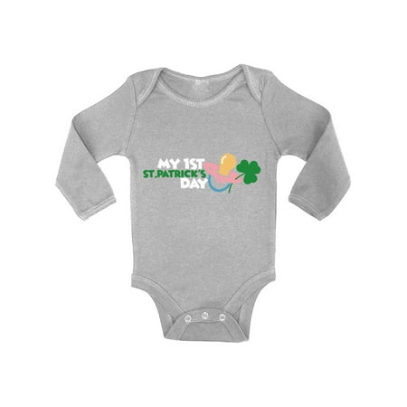 

St Patrick s Day Bodysuit for Baby Girls My First Paddys Day Romper 12m 18 Month Irish One Piece Top