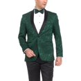 thumbnail image 5 of Adam Baker Men's Floral Paisley Shawl Lapel Tuxedo Jacket Matching Bow Tie Included, 5 of 6