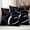 Blue, variant on Black Geometric Outdoor Waterproof Pillow Covers, Modern Sage Green White Striped Art Decorative Square Throw Pillowcase Sofa Cushion Sham for Patio/Couch/Chair, 26"x26" 2 Pack