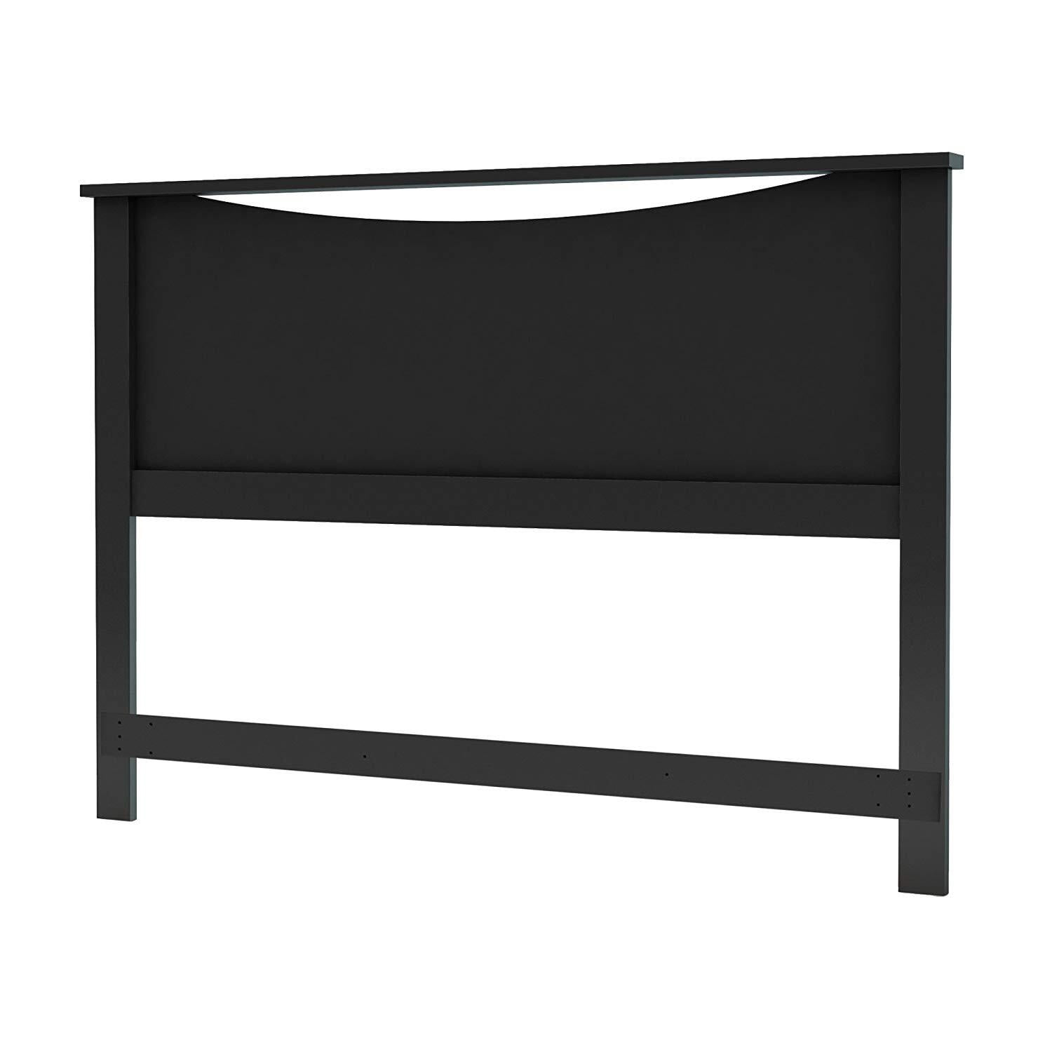 HomeStock Old World Opulence Headboard for Bed Frames - Pure Black Finish, 64" W x 46" H, Wood Headboard, Fits Full/Queen Beds, Versatile Modern Headboard