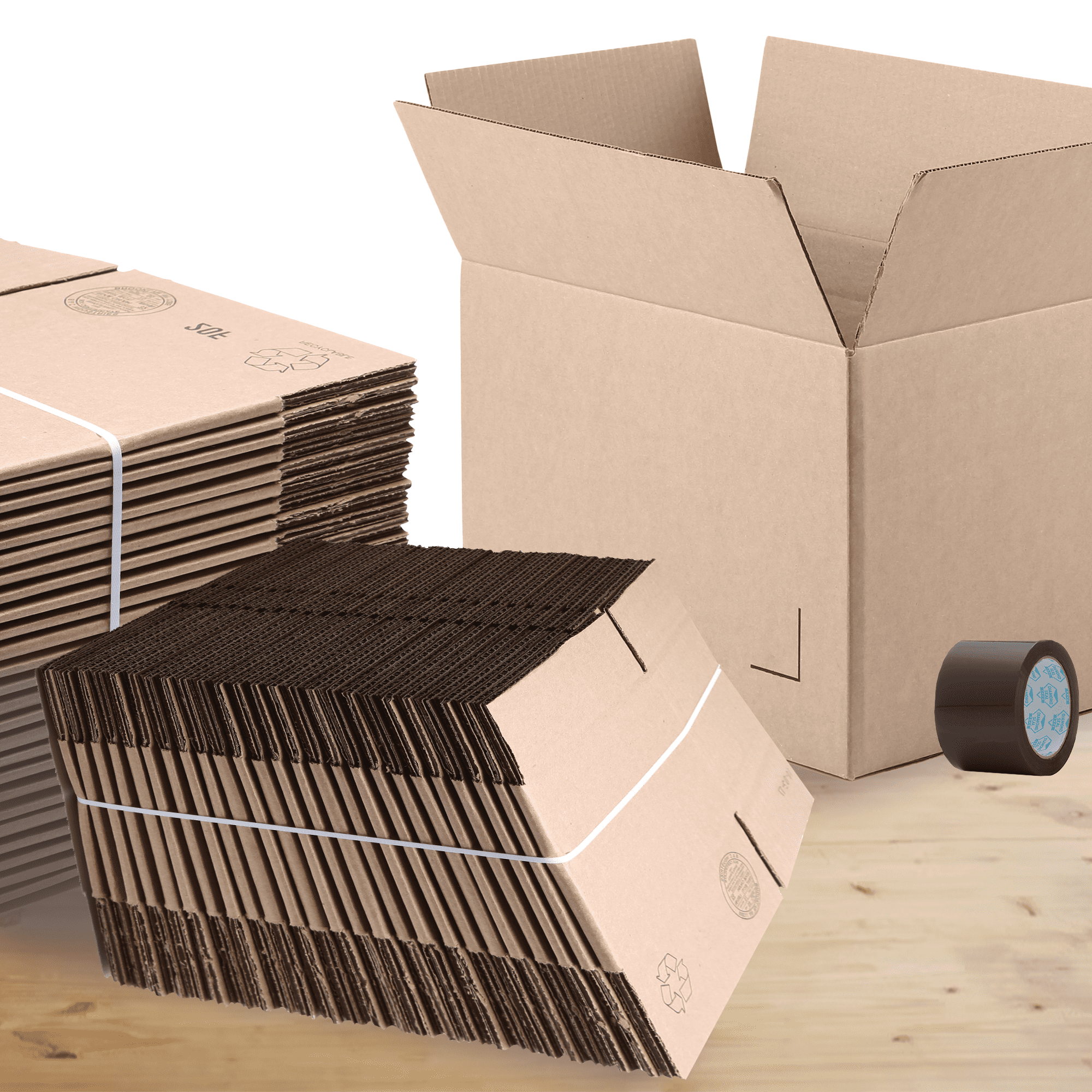 The Boxery Foldable Single Wall Standard Universal Moving Boxes, 7 in x 5 in x 5 in, 100 Count