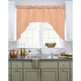 thumbnail image 2 of Peach Fuzz Kitchen Swag Valances for Windows, Modern Pure Peach Fuzz Swag Valances Curtains for Living Room, Rod Pocket Window Treatments for Bathroom, Bedroom, Cafe, 56"x36", 2 of 6