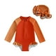 thumbnail image 1 of Odeerbi 0-2 Años Trajes de Baño de Una Pieza Para Entrenamiento Atlético Con Gorro de Natación Para Niñas Traje de Baño de Una Pieza Para Entrenamiento Atlético Surfing Swimwear, 1 of 3