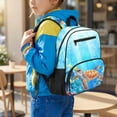 thumbnail image 3 of HUIACONG Ocean Sea Turtle 13.5 Inch Kids Backpack Water Resistant Multi Compartments Lightweight Breathable Padded Adjustable Shoulder Straps Sturdy School Bookbag for Preschool Elementary Boys Girls, 3 of 7