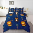 thumbnail image 3 of Homewish Tiger Lion Animal Queen Comforter Set, Kawaii Navy Cartoon Bedding Sets, Teens Kids Boys Girls Reversible Bedding Comforter Set, Super Cozy Room Decor, 3pcs, 3 of 8
