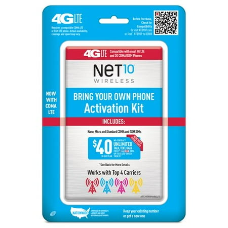 Net10 Wireless $40 Unlimited Talk, Text & Data 30 Days Plan Airtime Card