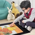 thumbnail image 1 of Puzzles Roll Mat Game Storage Accessory Keep Tidy Felt Printing Jigsaw Blanket Up To 1500 Pieces with Storage Bag Travel Home black, 1 of 8
