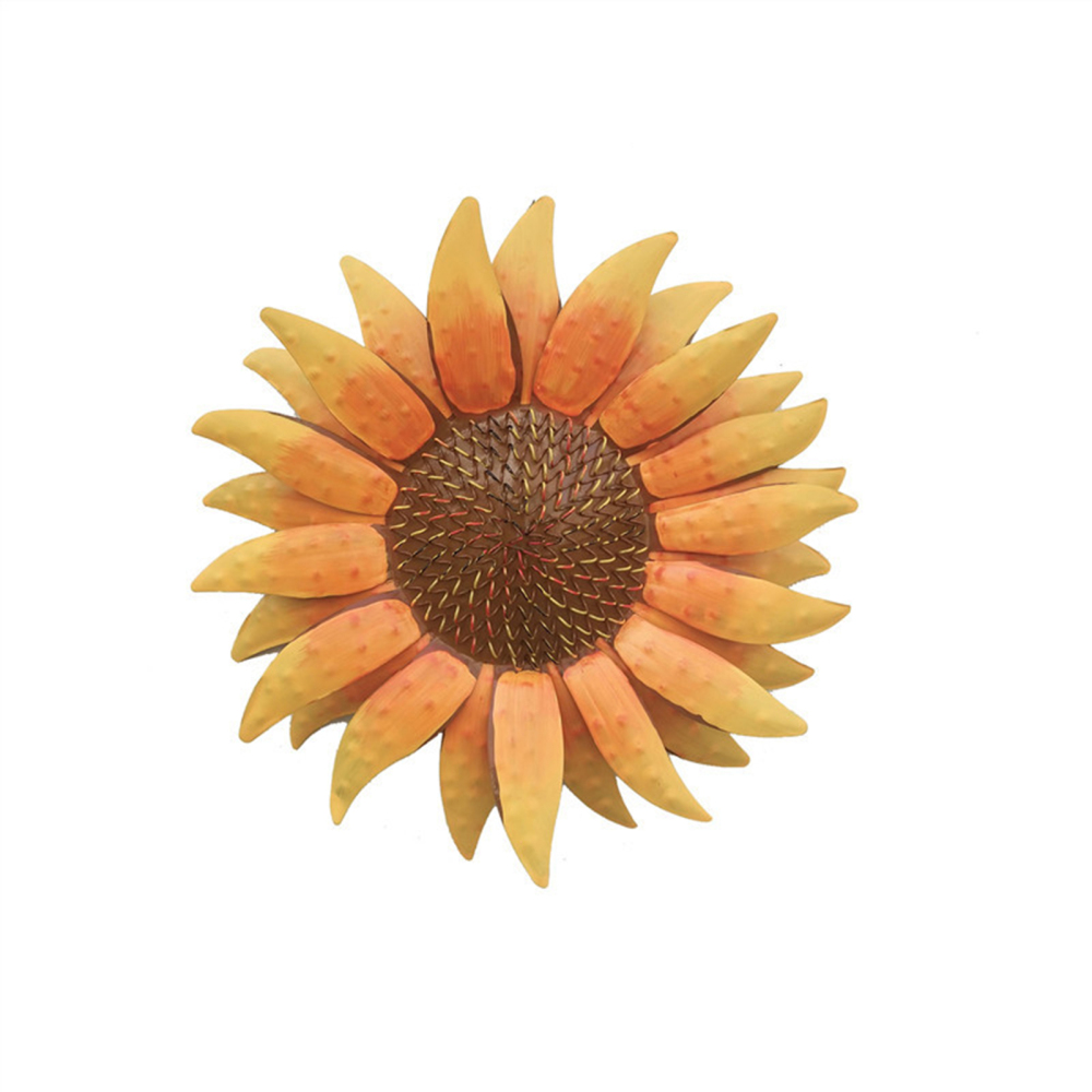 31cm Metal Sunflower Wall Art Flower Wall Sculptures Fence Decor Yard