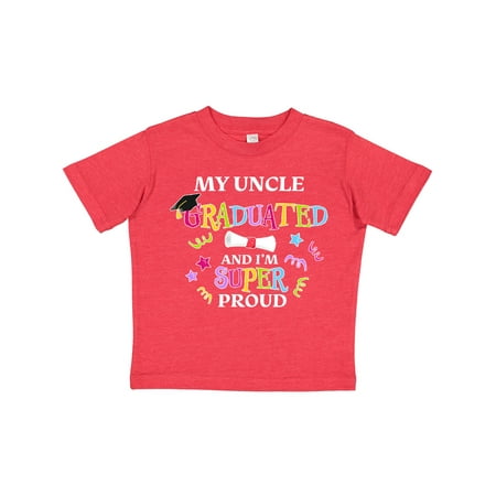 

Inktastic My Uncle Graduated and I m Super Proud Gift Toddler Boy or Toddler Girl T-Shirt