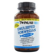 Twinlab Emulsified Norwegian Cod Liver Oil Liquid, Orange, 12 Fl Oz